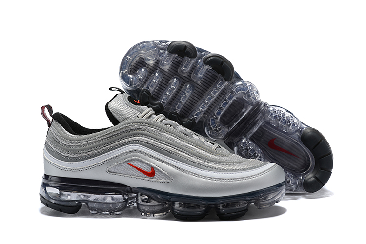 Women Nike Air Vapormax 97 Grey Black Red Shoes - Click Image to Close